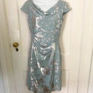 Tahari by Arthur S. Levine, Metallic Cocktail Dress, Size 4